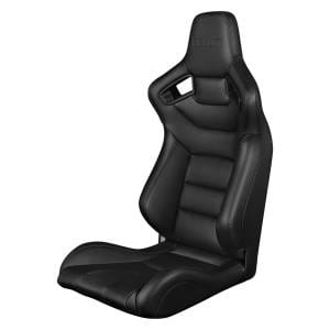 Чёрные спортивные сиденья анатомические серии Elite Fixed Back 
