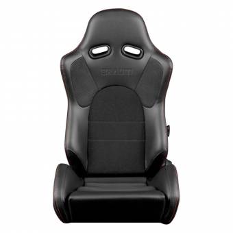 Спортивные сиденья анатомические серии Advan - Black Leatherette (Red Stitching)