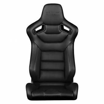 Чёрные спортивные сиденья анатомические серии Elite Fixed Back 
