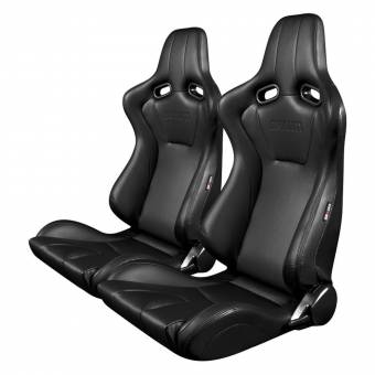 Чёрные спортивные сиденья анатомические серии Venom Sport Seats
