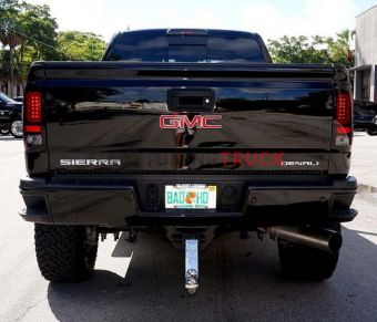 GMC Sierra 14-17 1500/2500/3500 (Only Fits 3rd GEN Single-Wheel GMC Sierra with Factory OEM Halogen Tail Lights) OLED TAIL LIGHTS - Dark Red Smoked Lens