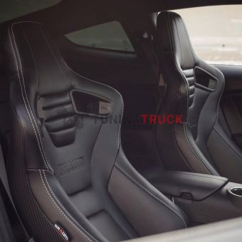 Спортивные сиденья анатомические серии Elite-X - чёрные с красной строчкой | Купить в Москве с доставкой по России. Спортивные сиденья анатомические серии Elite-X - чёрные с красной строчкой