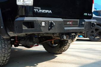 Задний силовой бампер BMS PRO-Line для Toyota Tundra 2007-13, покрытие Raptor + цинкование