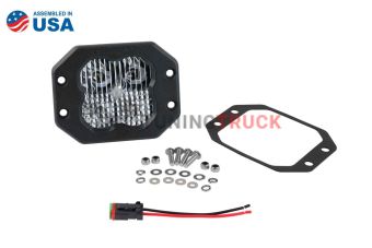 Белый врезной LED-модуль SS3 Pro с красной подсветкой, рабочий свет