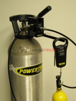 Shifter Fill Station, Shifter Filler valve, Exhaust muffler, Lines, digital scale