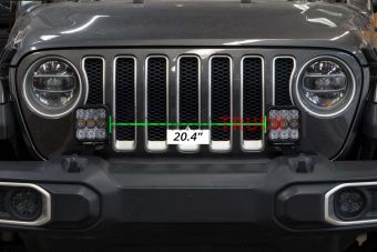 Комплект LED-модулей SS5 Pro CrossLink на бампер Jeep Wrangler, водительский свет