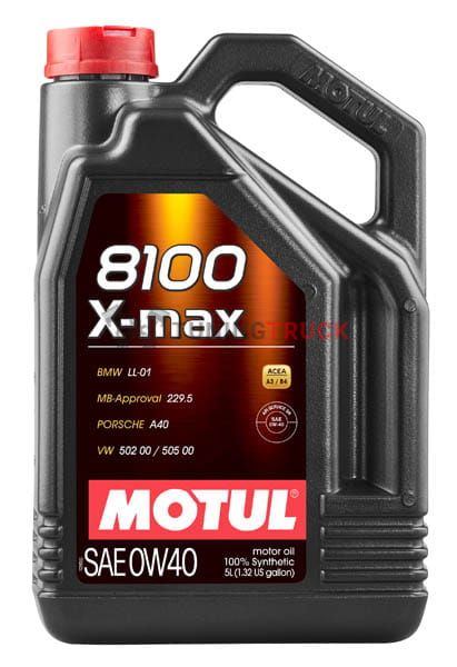 4 л MOTUL 8100 X-MAX 0W-40 для бензиновых и дизельных двигателей