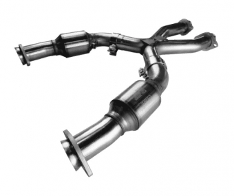 Приемные трубы X-Pipe с кат. Green, для Mustang GT|Cobra, 1999-2004, 3'' x 2.5''