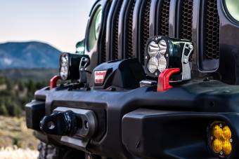 Комплект фар XL80 для стального бампера Jeep JL/JT, Rubicon, подключение к панели управления