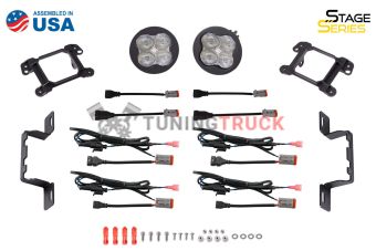 Комплект противотуманных белых LED-фар SS3 Pro MR с кронштейнами