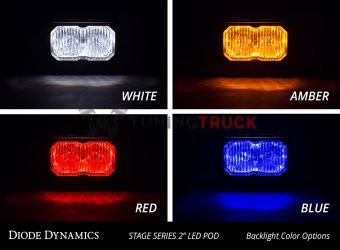 Комплект LED-фары SS2 Pro с белой подсветкой, водительский свет