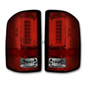 GMC Sierra 16-17 1500/2500/3500 (Only Fits Single Wheel Body Style Trucks with Factory OEM LED Tail Lights) OLED TAIL LIGHTS - Red Lens