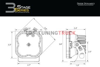 Фары светодиодные SS3 Pro рабочий свет