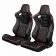 Спортивные сиденья анатомические серии Elite-X Series Sport Seats - Black Diamond (Double Red Stitching / Red Piping)