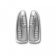Ford 03-07 F250/F350 Superduty & Excursion Side Mirror Lenses (2-Piece Set) w/ WHITE LED Running Lights & Turn Signals - Clear Lens