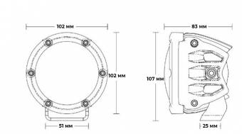 Противотуманные фары для Toyota: RIGID 360 Серия 4″ SAE 