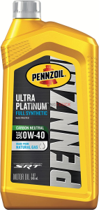 0,95л Pennzoil Ultra Platinum Full Synthetic 0W-40 для бензиновых двигателей