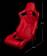 Спортивные сиденья анатомические серии Elite-R красные с черной отделкой