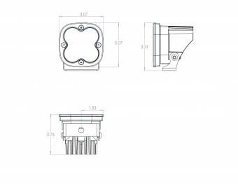 Светодиодная фара (Work/Scene) серии Squadron Pro