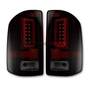 GMC Sierra 14-17 1500/2500/3500 (Only Fits 3rd GEN Single-Wheel GMC Sierra with Factory OEM Halogen Tail Lights) OLED TAIL LIGHTS - Dark Red Smoked Lens
