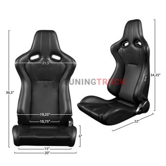 Чёрные спортивные сиденья анатомические серии Venom Sport Seats