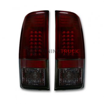 Ford Superduty F250HD/350/450/550 08-16 LED TAIL LIGHTS - Dark Red Smoked Lens