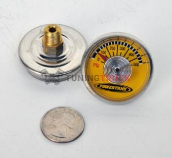 Плоский спиральный манометр с боковым регулятором 0-500 PSI