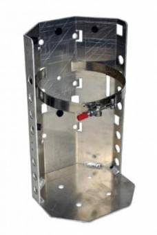Propane Power Brkt., Aluminum bracket with S/S strap to securely mount the popular 6 LB. Worthington 299494 aluminum tank with 6.125" diameter.