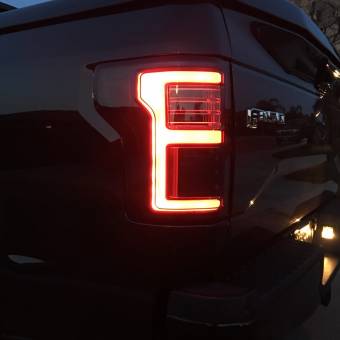 Ford F150 15-17 (Replaces OEM Halogen Style Tail Lights) LED TAIL LIGHTS - Dark Red Smoked Lens