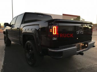 GMC Sierra 14-17 1500/2500/3500 (Only Fits 3rd GEN Single-Wheel GMC Sierra with Factory OEM Halogen Tail Lights) OLED TAIL LIGHTS - Clear Lens