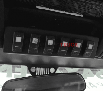 JK Switch Panel 6 Switch Dual 09-17 Wrangler JK Red sPOD