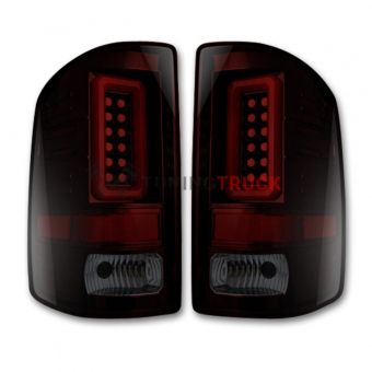 GMC Sierra 14-17 1500/2500/3500 (Only Fits 3rd GEN Single-Wheel GMC Sierra with Factory OEM Halogen Tail Lights) OLED TAIL LIGHTS - Dark Red Smoked Lens