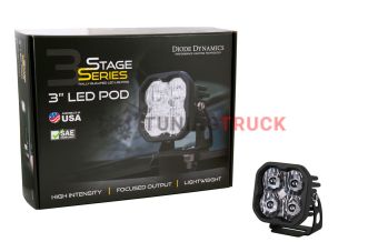 LED-фара SS3 Sport SAE, водительский свет с белой подсветкой