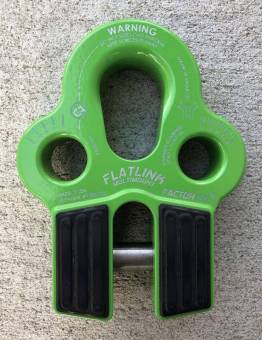 Шакл буксировочный FlatLink MultiMount, 3 отверстия - зеленый