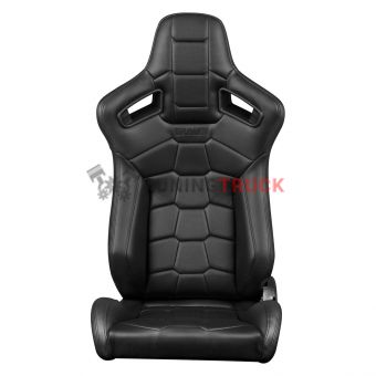 Спортивные сиденья анатомические серии Elite-X Series Sport Seats - Komodo Edition | Black Leatherette (Black Stitching)