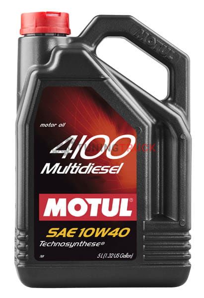 5 л MOTUL 4100 MULTIDIESEL 10W-40 для дизельных и турбодизельных двигателей, изготовленное по технологии Technosynthese®
