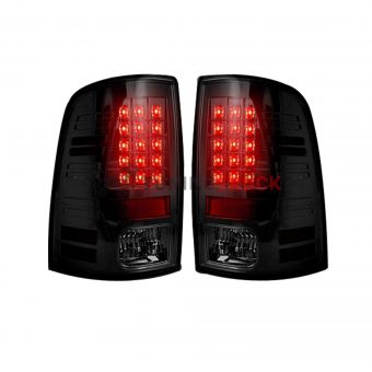 Dodge 09-14 RAM 1500 & 10-14 RAM 2500/3500 LED TAIL LIGHTS (Replaces Factory OEM Halogen Tail Lights) - Smoked Lens