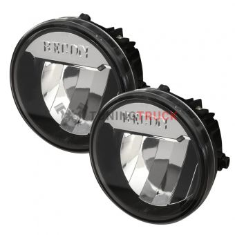 Ford 09-14 F-150 (Excluding RAPTOR) LED Fog Lights 2-Piece Set (Replaces Both OEM Ford F-150 09-14 Fog Lights) - Clear / Chrome