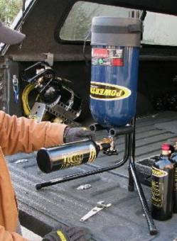 Inverted Tank Stand for transfilling, strap