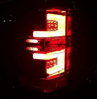 Chevy Silverado 16-17 1500/2500/3500 (Replaces Factory OEM LED Tail Lights ONLY - Also Fits GMC Sierra 15-17 Dually Body Style with Factory OEM LED Tail Lights ONLY) OLED TAIL LIGHTS - Red Lens