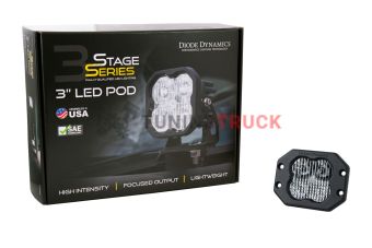 Белый врезной LED-модуль SS3 Sport с синей подсветкой, комбинированный свет