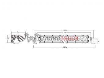 Балка MSR-серия 20" SR (20 светодиодов) комбинированный свет (белая) 