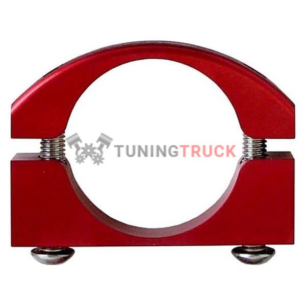 LARGE R/B Clamp, Single, RED, Billet Aluminum  (Fits 2.25"-2.5" dia.)