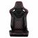 Спортивные сиденья анатомические серии Elite-X Series Sport Seats - Black Diamond (Double Red Stitching / Red Piping)