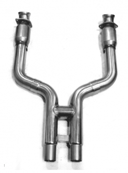 Приемные трубы H-Pipe без кат. Ford Shelby GT500, 2007-2014, 3'' x 3''