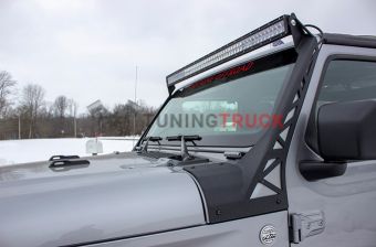 Крепежный комплект на рамку лобового стекла для фар RIGID 50″ для JEEP Wrangler JL  