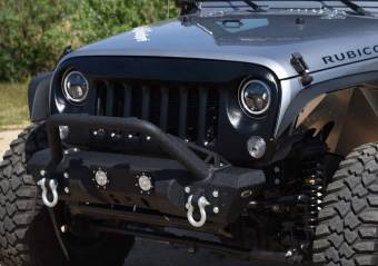 DV8 ABS Grill Textured Black 2007-2017 Jeep Wranglers