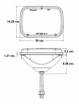 Фара головного света 5"х7"  