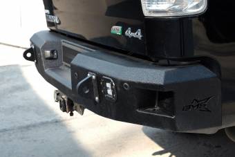 Задний силовой бампер BMS PRO-Line для Toyota Tundra 2007-13, покрытие Line-X + цинкование