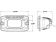 Фара врезная M-серия SRM2 (3 диода) янтарный - водительский свет 